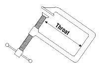 Deep throat clamp