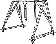 Mount pulley on movable frame 