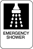 Emergency shower sign