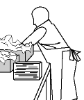 Figure 2 - Packagine the meat