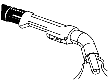 Fume extraction welding gun