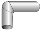 Elbows with gradual bends provide less resistance