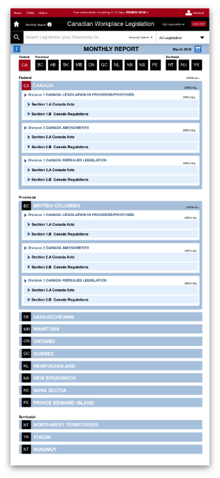 Sample Legislation Monthly Report